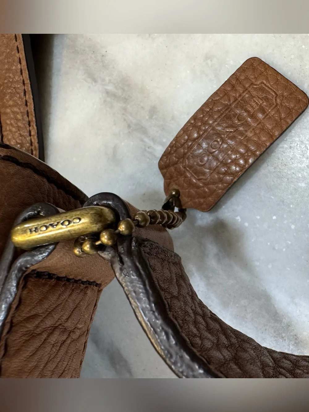 Coach Bleeker Messenger Tan Pebbled Leather Messenger Bag Style 70949